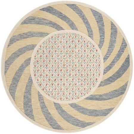Safavieh Novelty 4 ft. Round Area Rug Ivory Blue & Rose NOV108A-4R